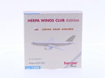 Schaal 1:500 Herpa 512619 Libyan Arab Airlines Airbus A31..., Ophalen of Verzenden, Gebruikt