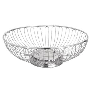 Open brood en fruitschaal RVS | 9(h) x 25,5(Ø)cm Olympia, Verzenden