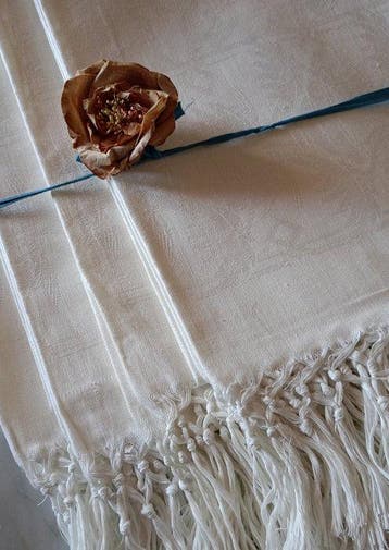 Serviette (4) - 120 cm - 65 cm - Fiandra de lin, Antiquités & Art, Tapis & Textile