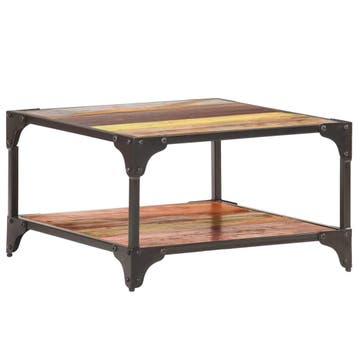 vidaXL Salontafel 60x60x35 cm massief gerecycled hout, Maison & Meubles, Tables | Tables d'appoint, Verzenden