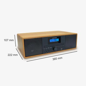 Mooov 477380 - Microketen HiFi Stereo 50W Muzieksysteem,..., Ophalen of Verzenden