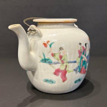 Theepot - Porselein - Tongzhi mark en periode, Antiek en Kunst