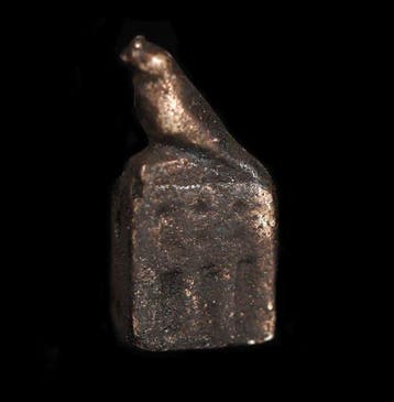 Oud-Egyptisch Zilver Amulet van Horus (valk) - 10 mm