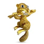 Broche - 18 karaat Geel goud, Exclusieve 18K geelgoud 0,05