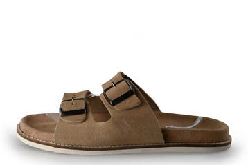 Manfield Slippers in maat 43 Beige, Kleding | Heren, Slippers, Manfield, Overige kleuren, Verzenden