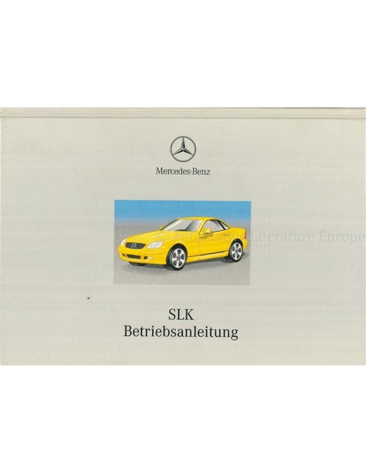 2000 MERCEDES BENZ SLK KLASSE INSTRUCTIEBOEKJE DUITS, Auto diversen, Handleidingen en Instructieboekjes