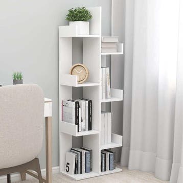 vidaXL Boekenkast 48x25,5x140 cm bewerkt hout wit, Verzenden