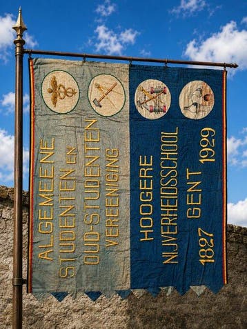 Vlag - Dubbelzijdige vlag NL-F uit 1929, Industriële, Antiek en Kunst
