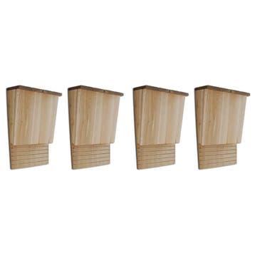 vidaXL Vleermuizenkasten 4 st 22x12x34 cm hout, Verzenden, Nieuw