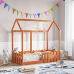 vidaXL Bedhuis wasbruin massief grenenhout 70x140 cm, Verzenden, Nieuw