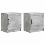 vidaXL Nachtkastje 2 pcs Betongrijs 43 x 34,5 x 47 cm, Huis en Inrichting, Slaapkamer | Nachtkastjes, Verzenden, Nieuw