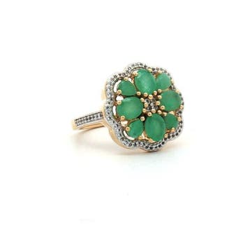 Zonder minimumprijs - Ring Zilver - 1.90ct. tw. Smaragd -
