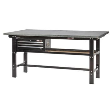 Werkbank zwart 200 cm met zinken werkblad en, Ophalen of Verzenden, Nieuw