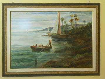 Italiaanse school (XX) - Paesaggio costiero - No Reserve -, Antiek en Kunst