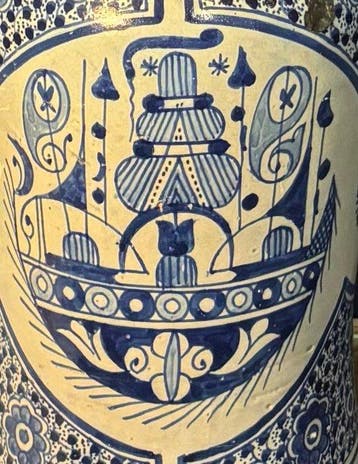 Antiek Bak - Aardewerk - 1850-1900 - Iberische faience-pot