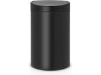 Brabantia Touch Bin - Prullenbak - 40 liter - Matt Black, Verzenden