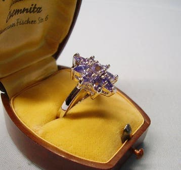 Zonder minimumprijs - Ring Zilver - 1.50ct. tw. Tanzaniet -