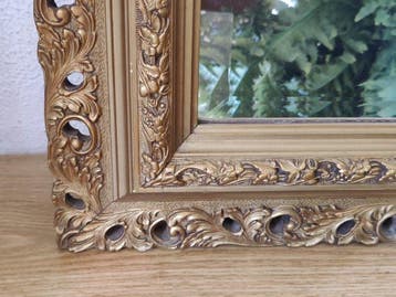 Antique Italian Rococo Gilded Mirror, Only Shipping European