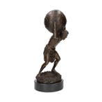 Figurine - Een Bronzen Beeld van Atlas - Bronze