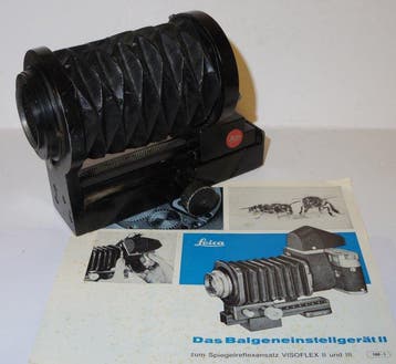 Leitz Balg apparaat Leica R - hoekzoeker en folders