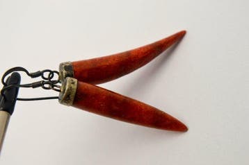 Koraal - 925 zilver, fijn rood koraal, tandvormige oorbellen