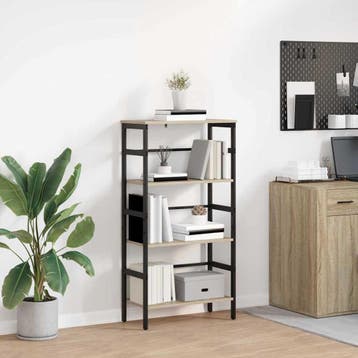 vidaXL Boekenplank 3-laags 40 x 29.5 x 115 cm Bewerkt hout, Verzenden, Nieuw