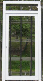 pvc buitendeur , voordeur , achterdeur 115 x 240 / 208 wit, Ophalen of Verzenden, Buitendeur