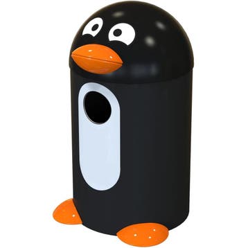 Afvalbak | BUDDY | Kunststof | Zwart/Wit | 55L | Open |, Verzenden