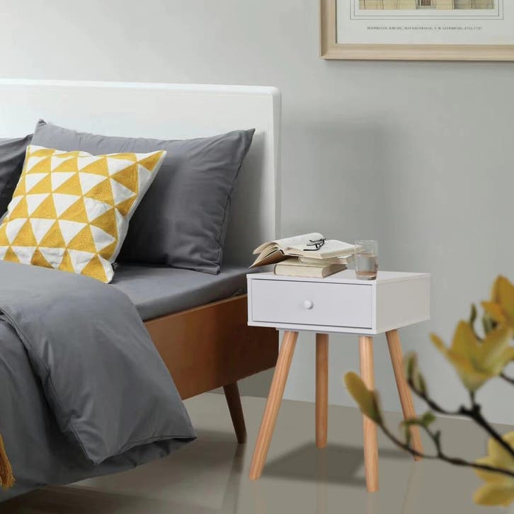 vidaXL Nachtkastjes 2 st 40x30x61 cm massief grenenhout wit, Huis en Inrichting, Slaapkamer | Nachtkastjes, Nieuw, Verzenden