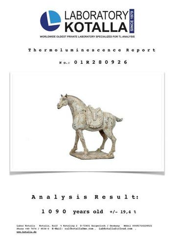 Oud Chinees, Tang-dynastie Terracotta paard met