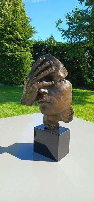 sculptuur, Salvador Dali - 39 cm - Koud geverfd brons
