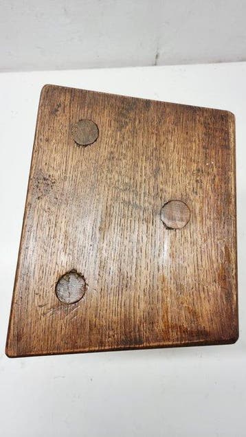 Kruk - Eik - Vintage eikenhouten krukje, Antiek en Kunst