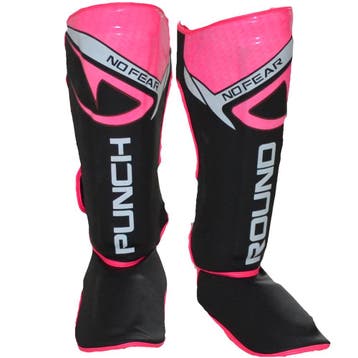 PunchR™ Punch Round NoFear Kickboks Scheenbeschermers Zwart, Verzenden
