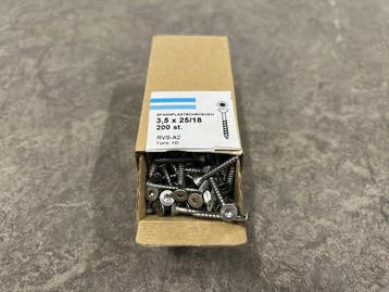Veiling - 32x Hoenderdaal spaanplaatschroef ø3,5×25mm rvs