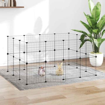 vidaXL Huisdierenkooi met deur 28 panelen 140x105x70 cm, Dieren en Toebehoren, Verzenden, Nieuw