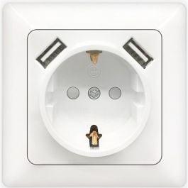 Wandcontactdoos Aigi Cika - Inbouw 1-voudig stopcontact met, Verzenden, Nieuw