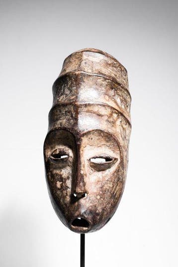 Oud gezichtsmasker - Lengola / Verhaal - DR Congo (Zonder, Antiek en Kunst