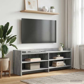 vidaXL TV Kast 135 x 33 x 47 cm Grijs Sonoma Bewerkt hout, Verzenden