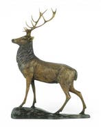sculptuur, Standing Deer - 30 cm - Brons