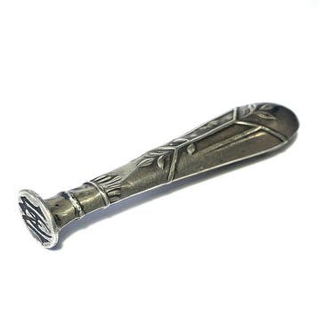Elegant Art Nouveau Sterling Silver Wax Seal Stamp with
