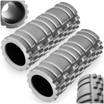 Fasciaroller massagerol - grijs, Set van 2, Sport en Fitness, Overige Sport en Fitness, Verzenden, Nieuw