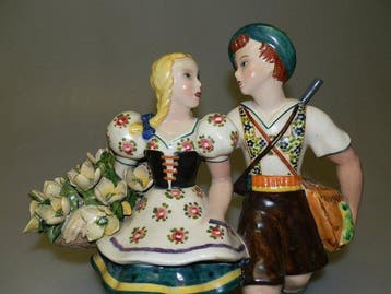 Preciosa - Beeld, Coppia di fanciulli tirolesi - 30 cm -
