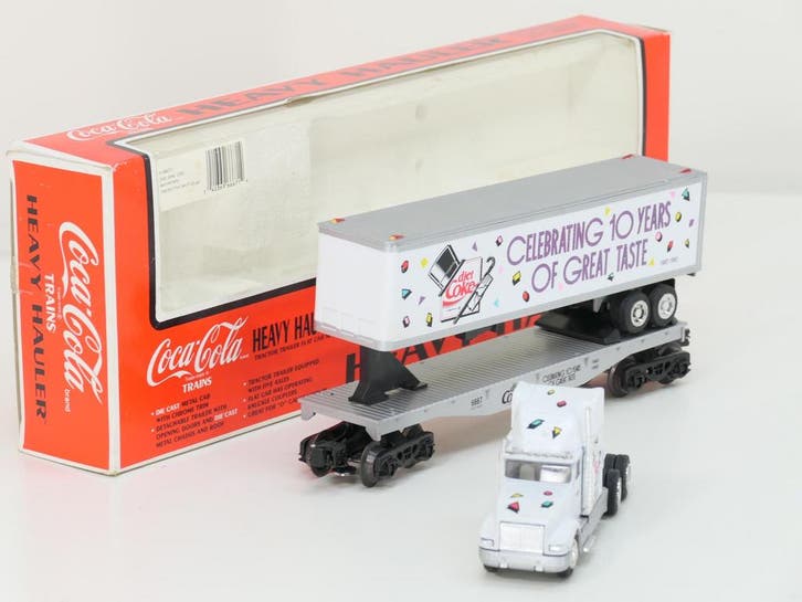 Schaal 0 K-Line K-6667TT Heavy Hauler Diet Coke 10th Anni..., Hobby en Vrije tijd, Modeltreinen | Overige schalen, Overige typen