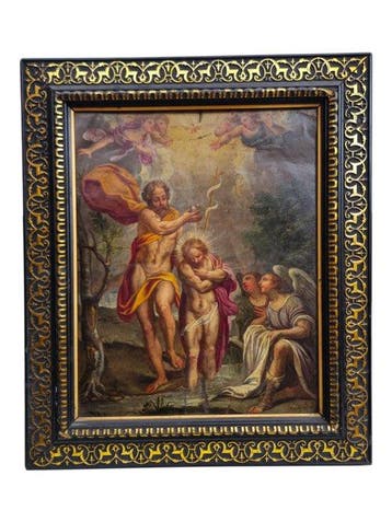 Europese school (XVII) - El Bautismo de Cristo en el río