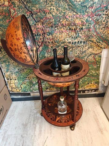 Globe bar - Hout - Large Globe Bar 90x47 cm