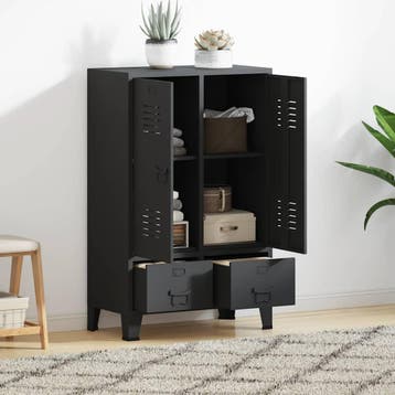 vidaXL Kledingkast industriële stijl 67x35x107 cm metaal, Huis en Inrichting, Verzenden, Nieuw