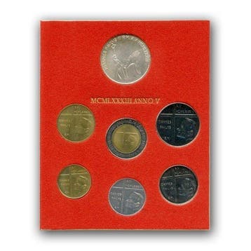 Vatican. Official Set 1983 ANNO V Genesis (Sans prix de