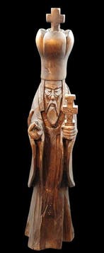 sculptuur, Monaco Ortodosso Cracovia - 50 cm - Hout - 1967