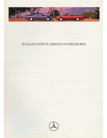 1994 MERCEDES BENZ E KLASSE COUPE | CABRIOLET BROCHURE, Nieuw
