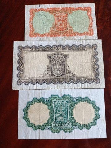 Irlande. - 3 Banknotes - 1950/1970 (Sans prix de réserve), Timbres & Monnaies, Billets de banque | Europe | Billets non-euro